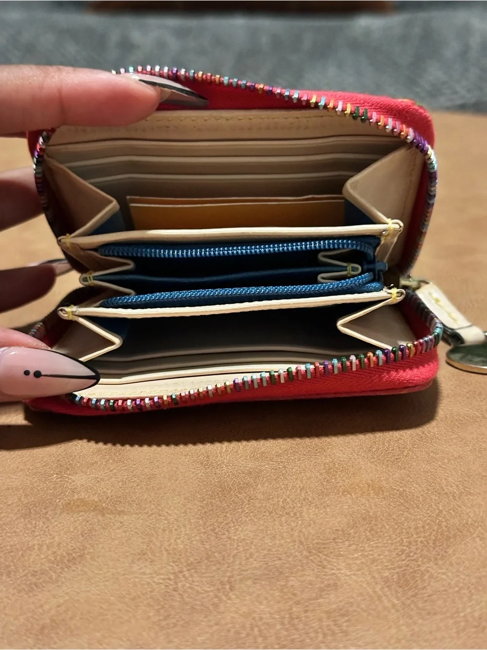 NWT Y2K Dooney & Bourke
Gretta Small Zip Around Wallet in Pink Rainbow Monogram - Picture 4 of 4